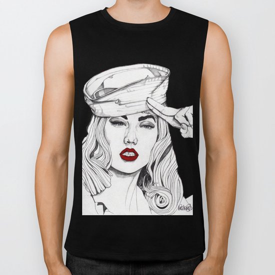 Sailor Girl 2 Biker Tank