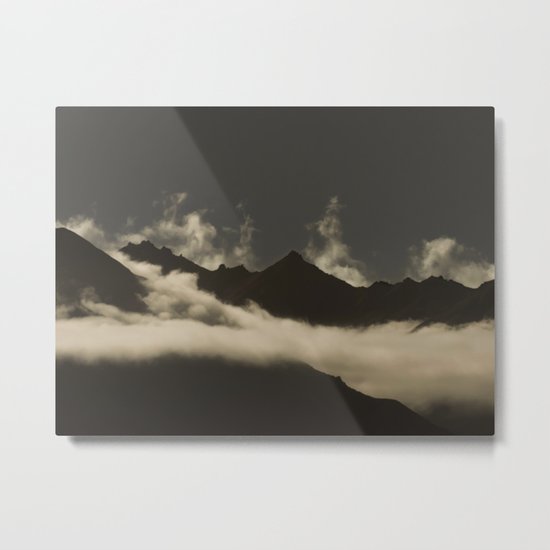 up in the mountains, down on my mind Metal Print