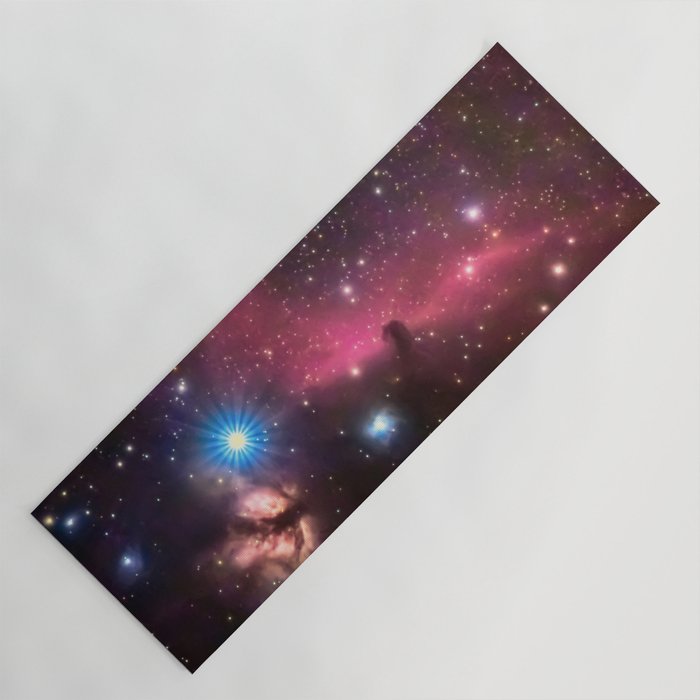 Horsehead and flaming tree nebula, in the constellation of Orion, Milky Way Yoga Mat