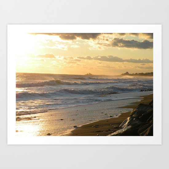 beach sunset Art Print