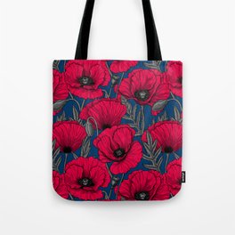Night poppy garden  Tote Bag