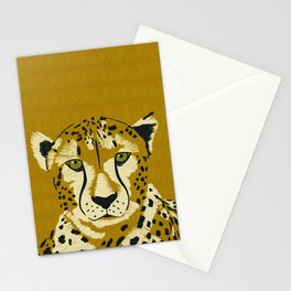 Big Cat CheetahYellow Stationery Card