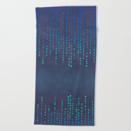 Dark Glamour blue elegant glitter Beach Towel