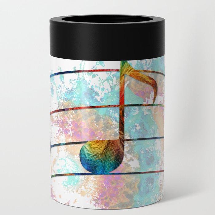 Magical Musical Notes - Colorful Music Art by Sharon Cummings Can Cooler