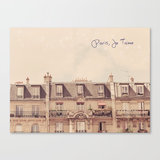 Paris Je T'aime Canvas Print