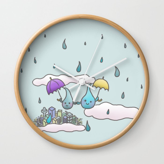 Rain drops keep falling on my head Wall Clock