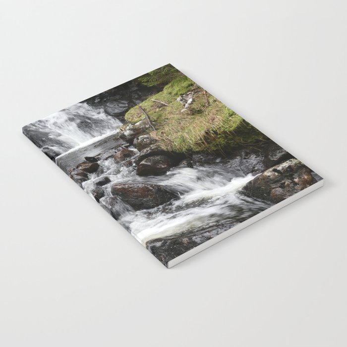 Scottish Highlands Winter Fast Flowing Water Notebook