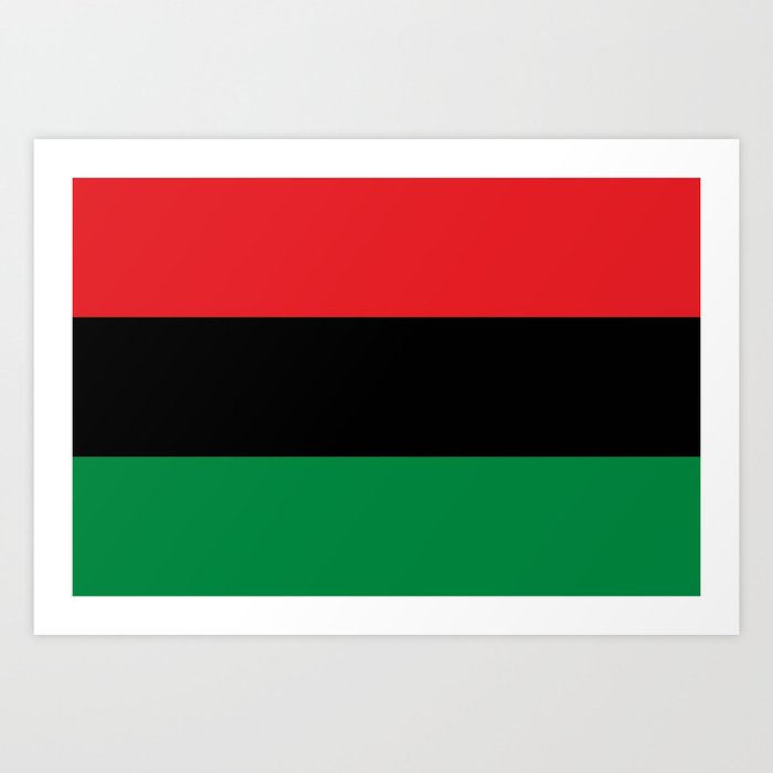 African American Flag Pan African Flag Art Print by Alexander Gallery