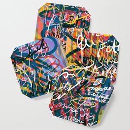 Graffiti Pop Art Writings Music by Emmanuel Signorino Coaster
