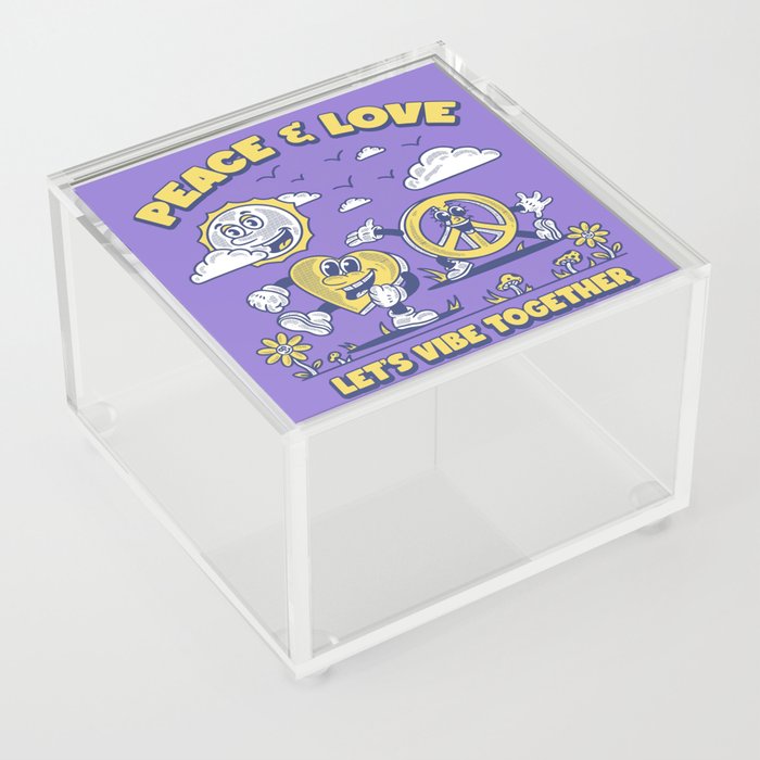 Peace & Love - Let's Vibe Together Acrylic Box