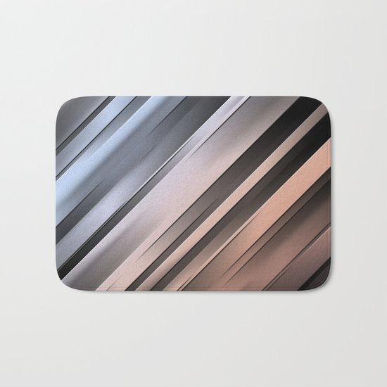 Abstract Diagonal Lines Bath Mat