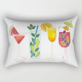 Summer Cocktails Rectangular Pillow