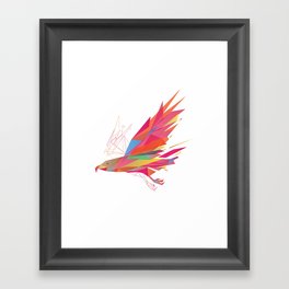 Polygonal-Eagle Framed Art Print