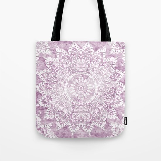 BOHEMIAN FLOWER MANDALA IN PINK Tote Bag