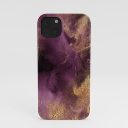 Dark Purple Marble Galaxy Landscape  iPhone Case