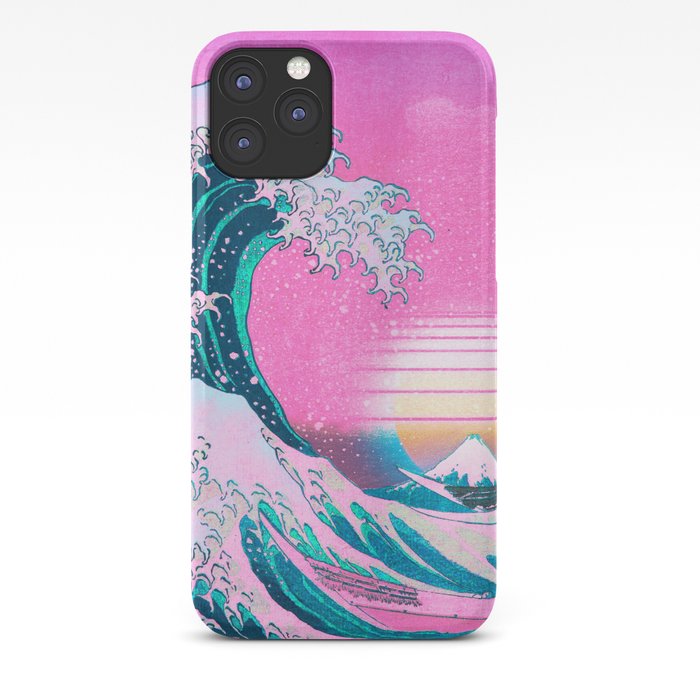Vaporwave Aesthetic Great Wave Off Kanagawa Sunset iPhone ...