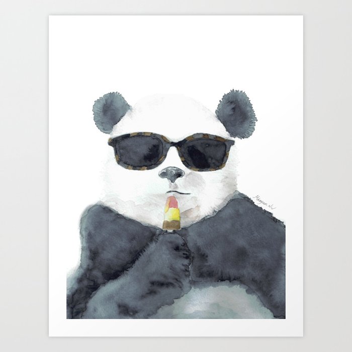 panda loves popsicle art