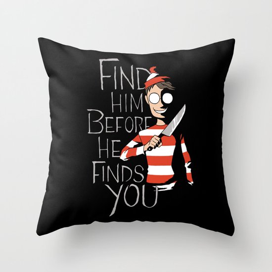 Hiding in the Dark Throw Pillow