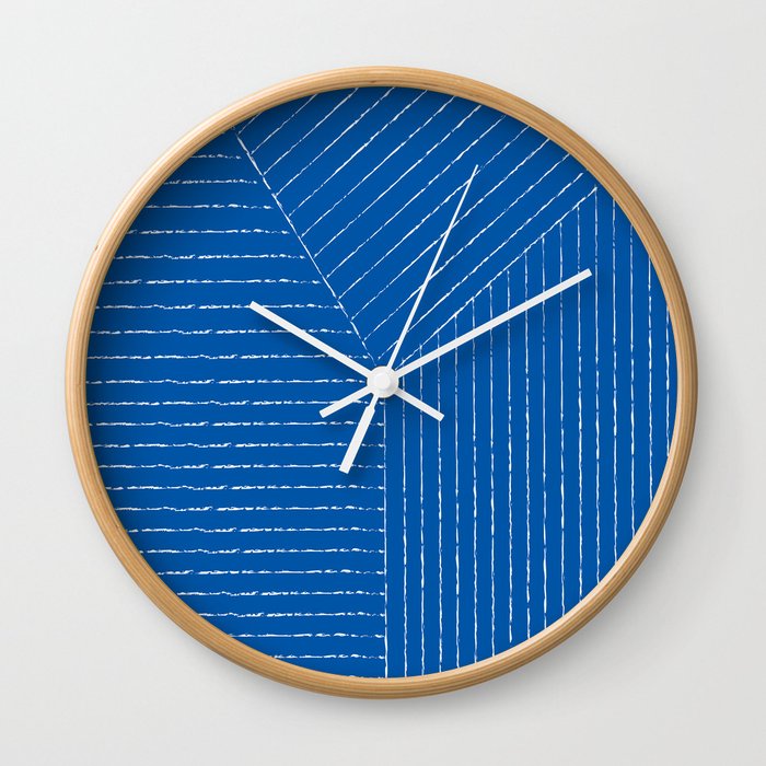 Lines (Sapphire Blue) Wall Clock