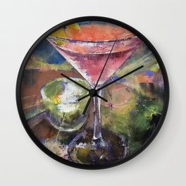 Martini Wall Clock | Food, Painting, Illustration 