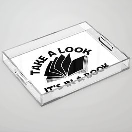 Take A Look It's In A Book Acrylic Tray