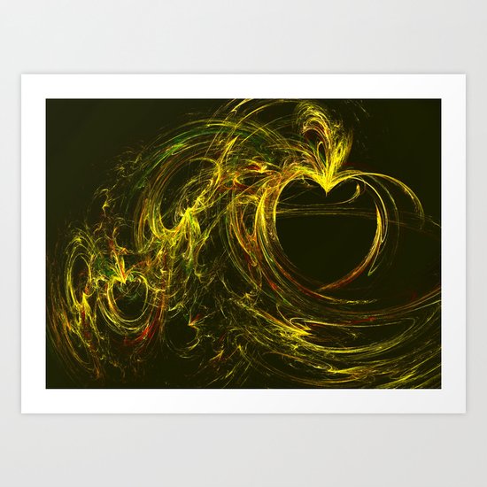 Golden Heart Art Print