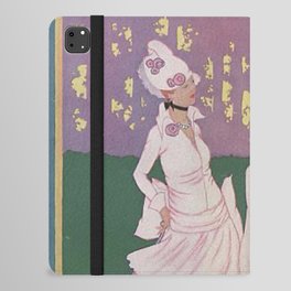 Two Women Wedding Party - Vintage Fashion Magazine Cover - August 1914 iPad Folio Case