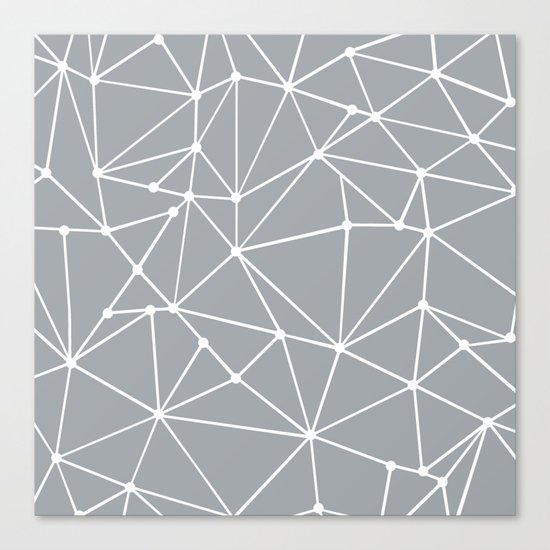 Ab Out Spots Grey Canvas Print