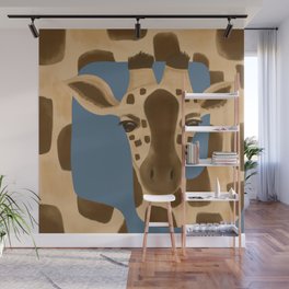 Fun abstract long neck giraffe  Wall Mural