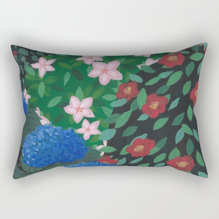 Flowering Shrubs Rectangular Pillow