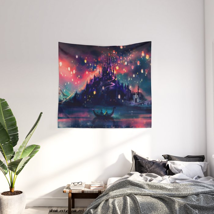 Lights around sale tapestry