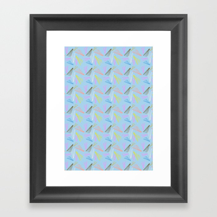 Retro geometrics Framed Art Print