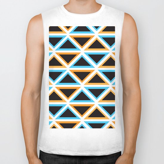Colorful Triangle (Ranging Tribuj) Biker Tank