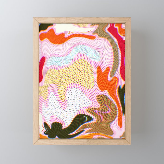 Abstract Wavy Colorful Baloons I.  Framed Mini Art Print