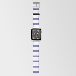 Horizontal Stripes (Pantone Very Peri/White) Apple Watch Band