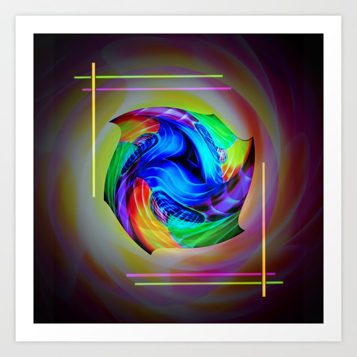 Abstract In Perfection Cube 5 Art Print By Walterzettl
