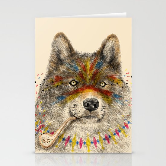 Cherokee Wolf Stationery Cards