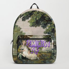Feminist AF Backpack | Woman, Oil, Female, Pop Art, Riot, March, Graphicdesign, Painting, Typography, Feminist 