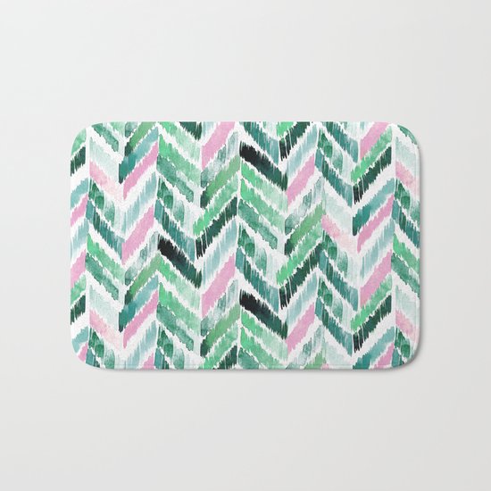 Tropical Vibrations - Emerald Pink Bath Mat
