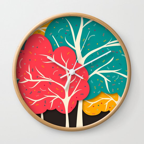 Happy Forest Wall Clock