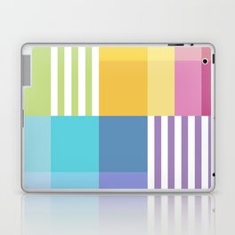 Fig. 055 Colorful Rainbow Patches & Stripes Laptop & iPad Skin