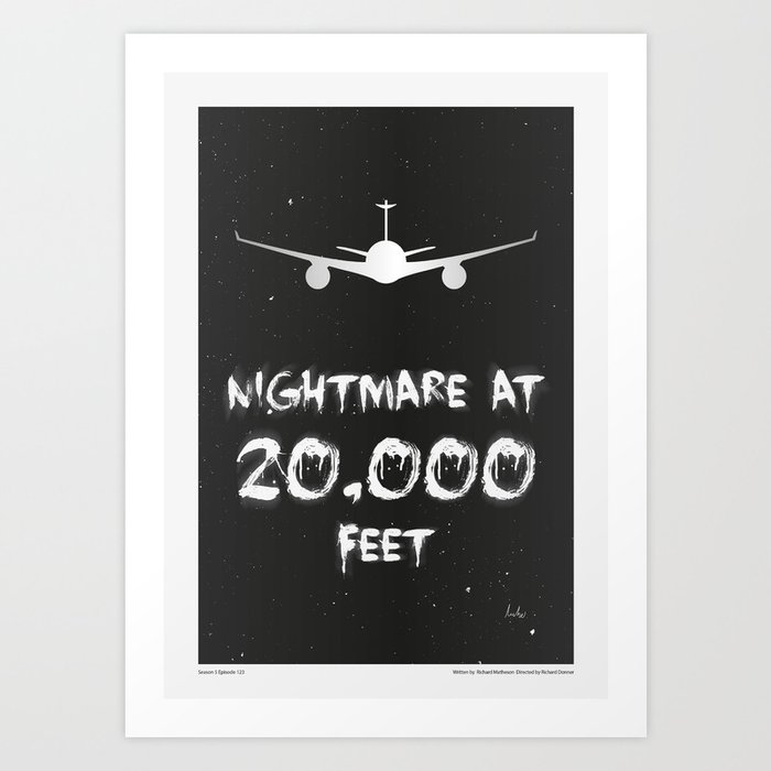 The Twilight Zone Nightmare At 000 Feet Art Print By Art Man Sheff Society6 The Twilight Zone Nightmare At 000 Feet Art Print By Art Man Sheff Society6