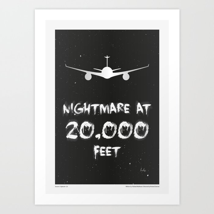 "The Twilight Zone" Nightmare at 20,000 Feet Art Print
