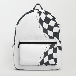 Spheric Chess Backpack | Street Art, Black And White, Abstract, Stencil, Vector, Pop Art, Drawing, Vintage, Ink Pen, Concept 