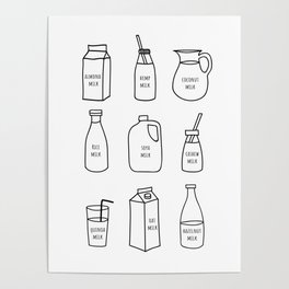 Plant milk. Vegan milk Poster