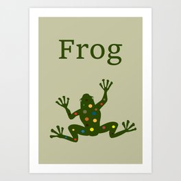 spotty frog art print Art Print