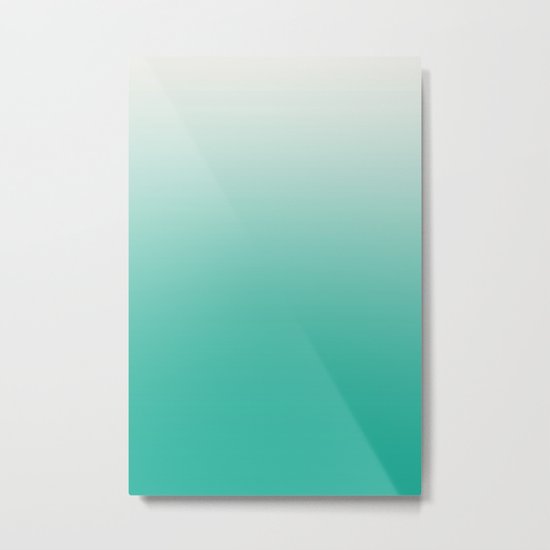 Mint Ombre Metal Print