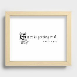Cardi B Quote Recessed Framed Print