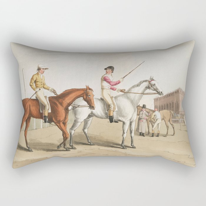 19th century in Yorkshire life with horses Rectangular Pillow