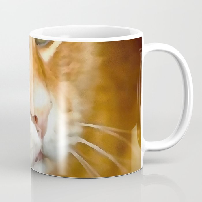Adorable Ginger Tabby Cat Posing Coffee Mug
